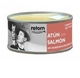 Lata de Comida Gatos Retorn Atún con Salmón, 80gr