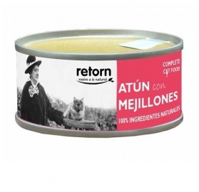 Comida en Lata Gatos Retorn Atún con Mejillones, 80gr