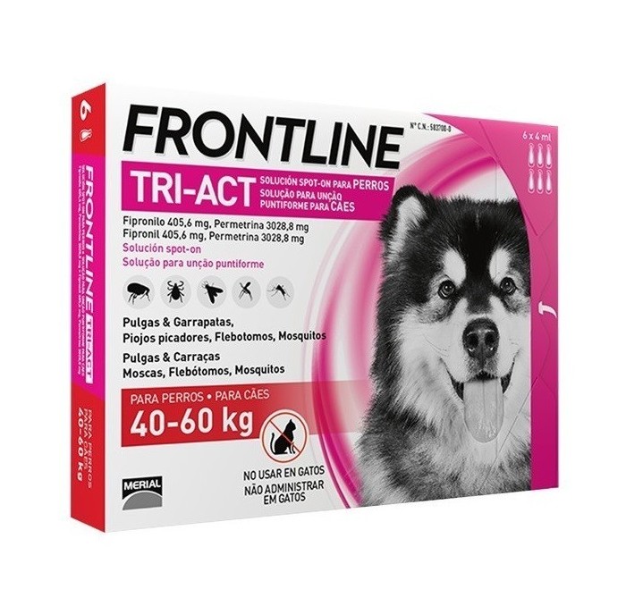 Frontline Tri-Act Pipetas Boehringer 40-60kg