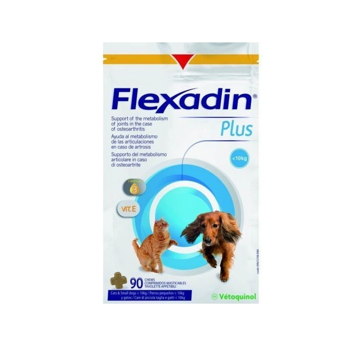 Flexadin Plus Condroprotección para perros pequeños y gatos, 90 comprimidos