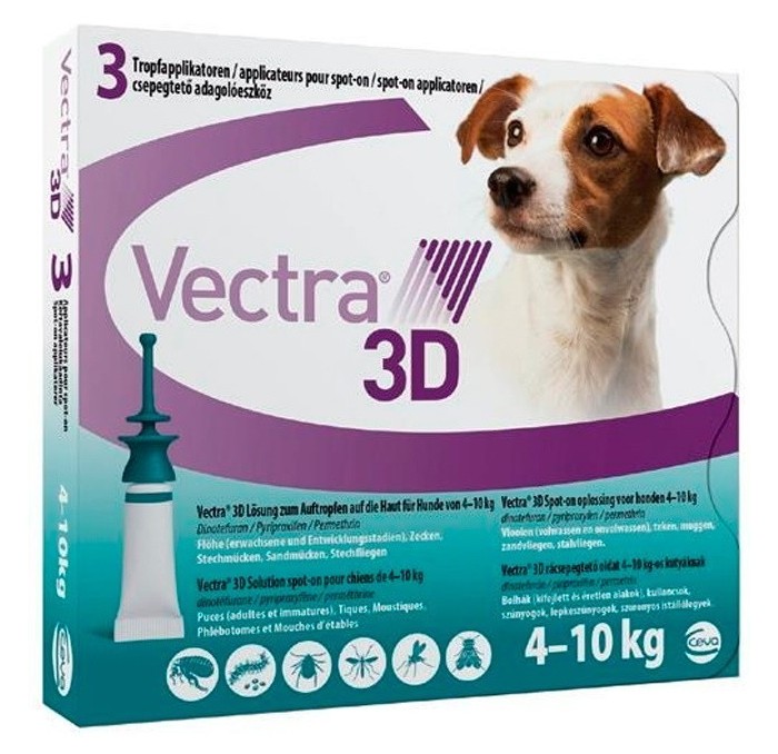 Vectra 3D Pipetas para perros 4-10kg Ceva